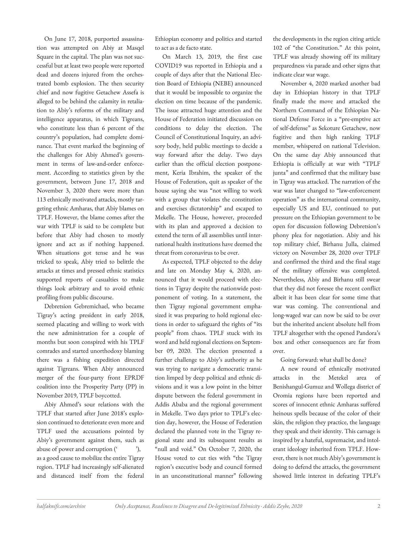 Only Acceptance, Readiness to Disagree and De-legitimized Ethnicity Can Take Us Forward — typeset page 2